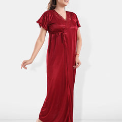 Be You Pack Of 3 Satin Maxi Night suits