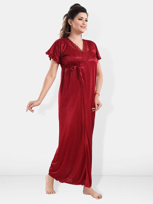Be You Pack Of 3 Satin Maxi Night suits