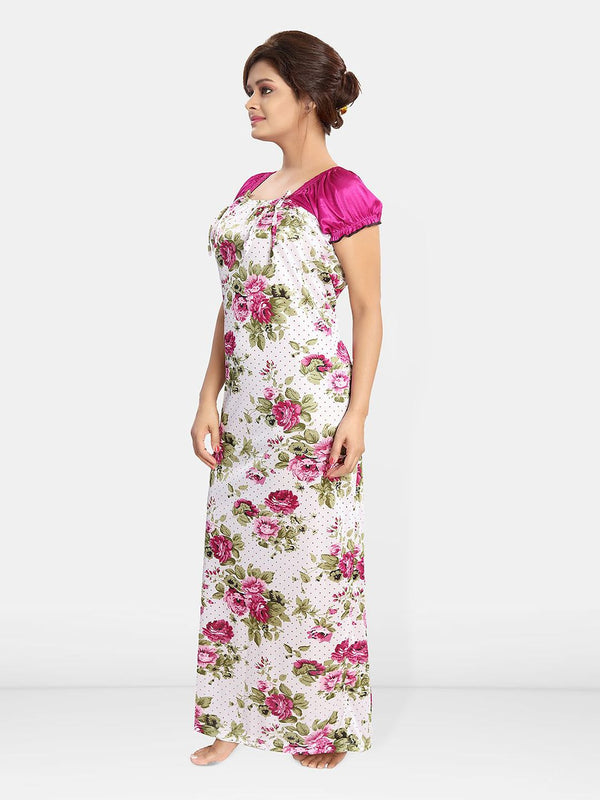 Be You Women Printed Maxi Nightdress