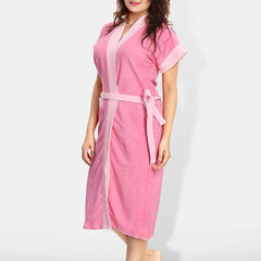 Be You Women Cotton Anti-bacterial Super Soft Bath Robe With Belt