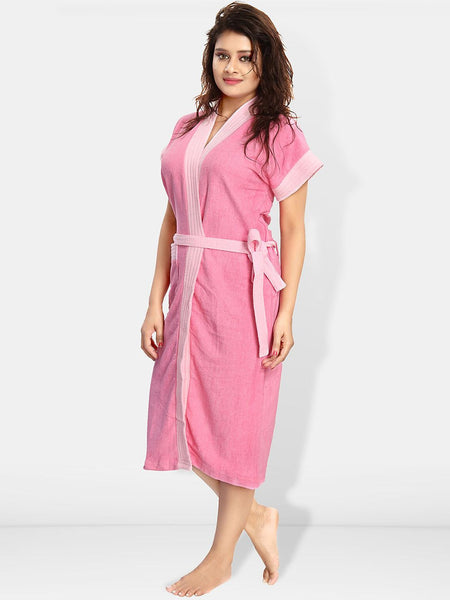 Be You Women Cotton Anti-bacterial Super Soft Bath Robe With Belt