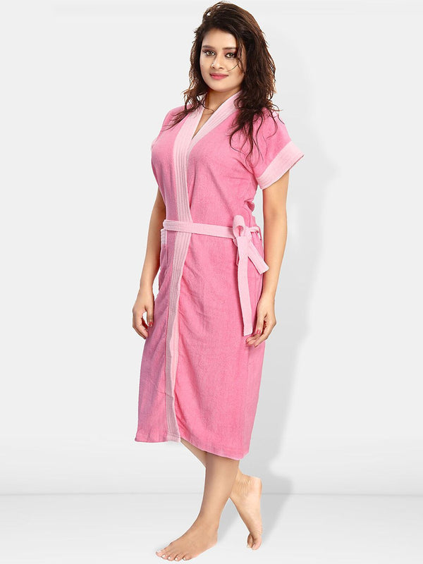 Be You Women Cotton Anti-bacterial Super Soft Bath Robe With Belt