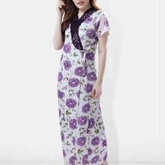 Be You Printed Nightdress With Robe