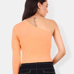 Be You One Shoulder Cotton Crop Top