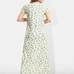 Be You Floral Printed Maxi Satin Maternity Nightdress