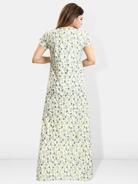 Be You Floral Printed Maxi Satin Maternity Nightdress