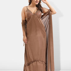 Be You 6 Pieces Satin Maxi Nightdress Set With Robe And Lingerie Set