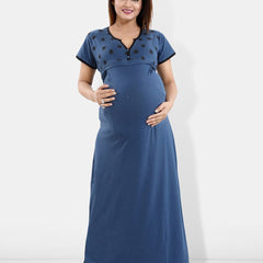 Be You Printed Maternity Maxi Nightdress