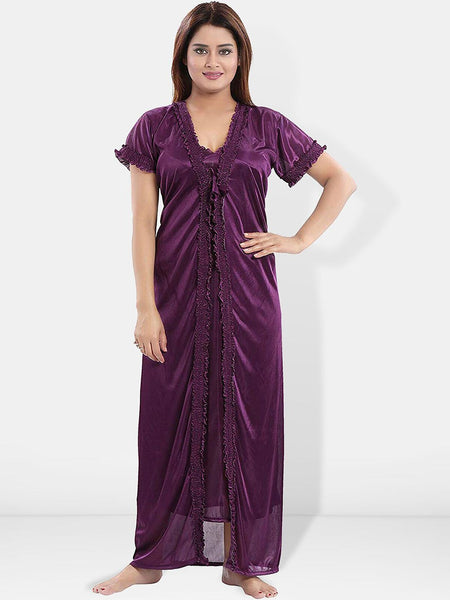 Be You Satin Maxi Nightdress with Robe