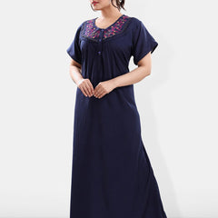 Be You Floral Embroidered Maxi Sweat Nightdress