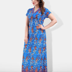 Be You Polka Dot Printed Satin Feeding & Maternity Nightdress