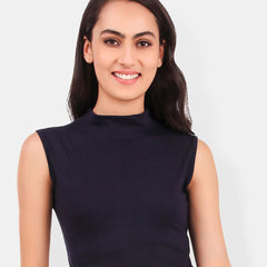 Be You High Neck Cotton Fitted Crop Top