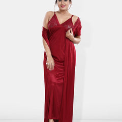 Be You Maxi Satin Wrap Nightdress With Robe
