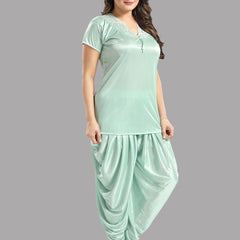 Be You Green Satin Maxi Shoulder Straps Nightdress