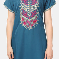 Be You Floral Embroidered Maxi Nightdress