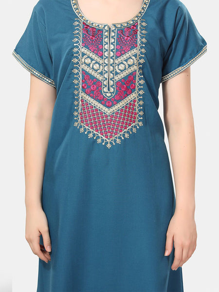 Be You Floral Embroidered Maxi Nightdress