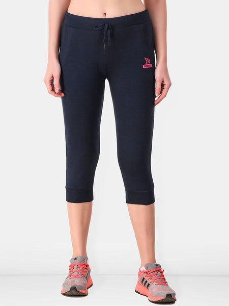 Be You Women Solid Three Fourth-Length Gym Tights