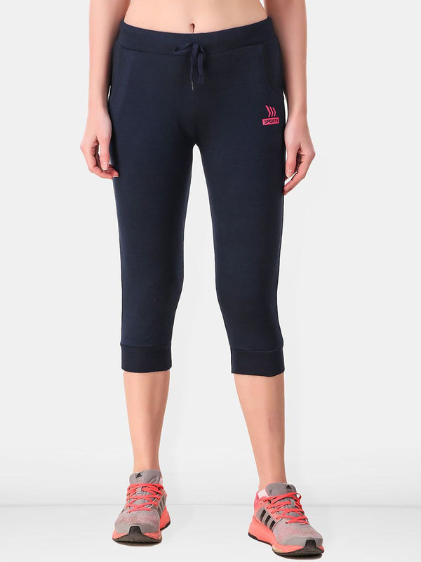 Be You Women Solid Three Fourth-Length Gym Tights