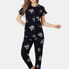 Be You Floral Printed Shirt And Pyjama Night Suit
