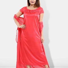 Be You 6 Pieces Satin Maxi Nightdress