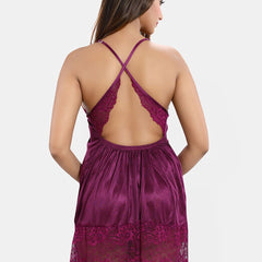 Be You Satin Baby Doll with High-Low