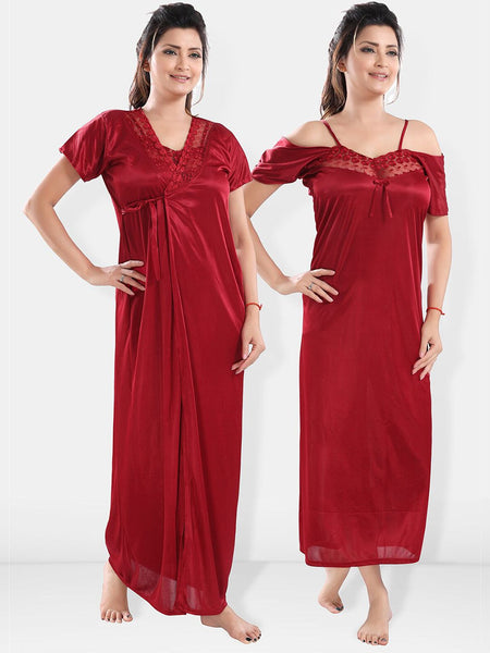 Be You Satin Maxi Nightdress With Robe