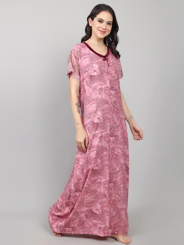 Be You Alpine Geometric Abstract Print Maxi Nightdress