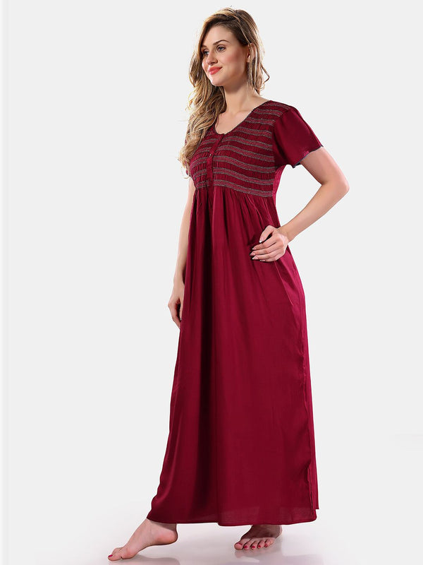 Be You Round Neck Maxi Nightdress
