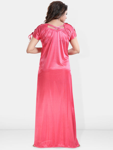 Be You Printed Pack Of 2 Satin Maxi Nightdress