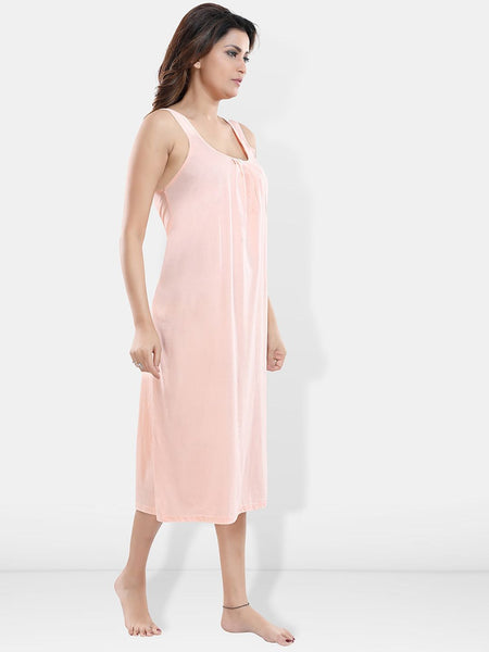 Be You Sleeveless Cotton Midi Nightdress