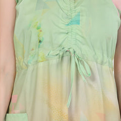 Be You Green Printed Maxi Nightdress