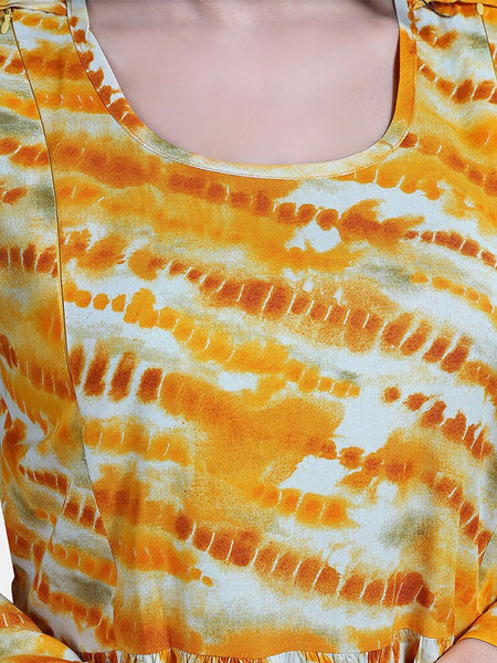 Be You Abstract Printed A Line Maternity Dress