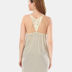 Be You Net Above Knee Length Nightdress With Robe