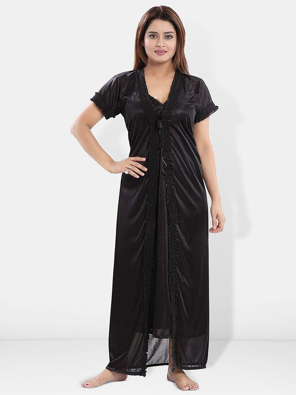 Be You V-Neck Maxi Nightdress with Robe