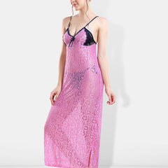Be You Shoulder Straos Lace Detail Maxi Nightdress With Robe