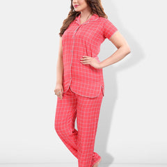 Be You Women Checked Night suit