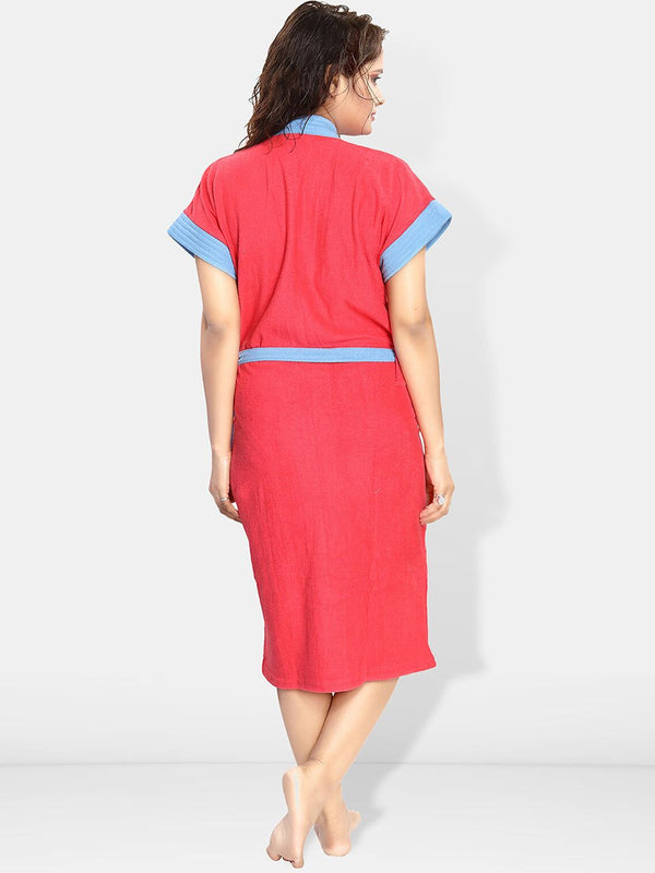 Be You Women Cotton Anti-bacterial Super Soft Bath Robe With Belt