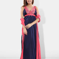 Be You Satin Maxi Wrap Nightdress With Robe