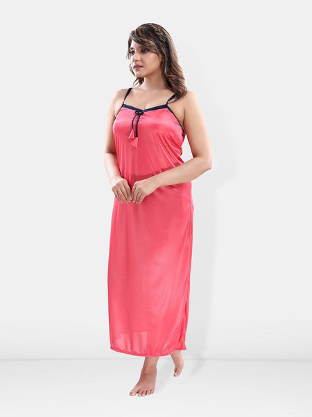 Be You V-Neck Satin Maxi Nightdress with Robe