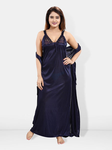 Be You 6 Piece Satin Maxi Nightdress