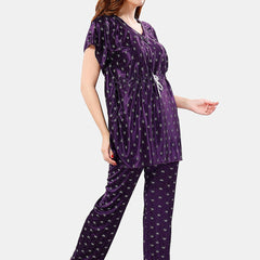 Be You Conversational Printed Satin Night Suit
