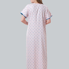 Be You Pink Embroidered Maxi Nightdress