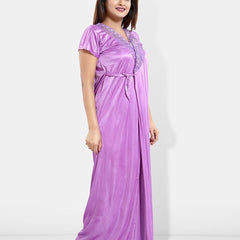 Be You Pack Of 6 V-Neck Satin Maxi Wrap Nightdress