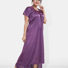 Be You Maxi Satin Wrap Nightdress With Robe