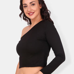 Be You One Shoulder Cotton Crop Top