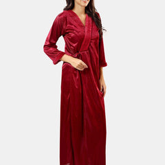 Be You Self Design Nightdress With Robe