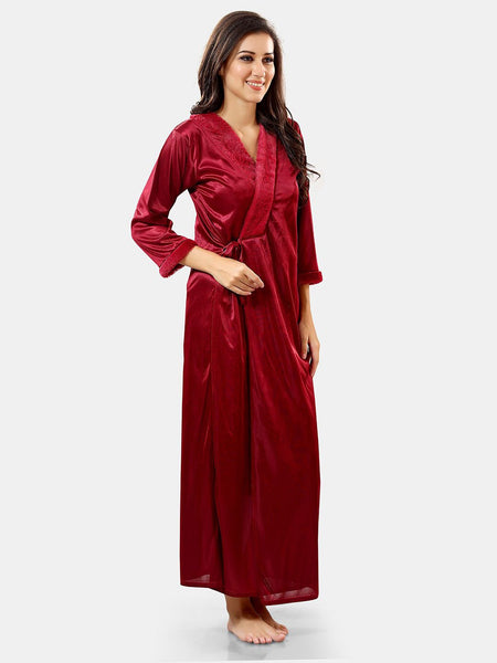 Be You Self Design Nightdress With Robe