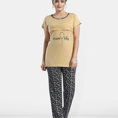 Be You Ethnic Motifs Printed Maternity Night Suit