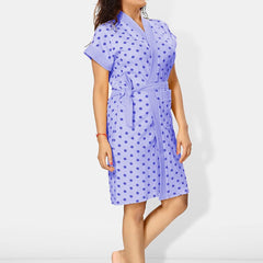 Be You Women Printed Cotton Anti-bacterial Super Soft Bath Robe With Belt