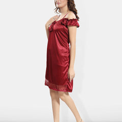 Be You Shoulder Straps Satin Maxi Wrap Nightdress With Robe